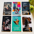 Qcsdckot Situations Tarot Cards beginner friendly layout displaying printed phrases on the cardstock.