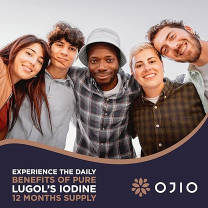 Ojio Lugols Iodine 2 percent product safety seal and certified expiration details