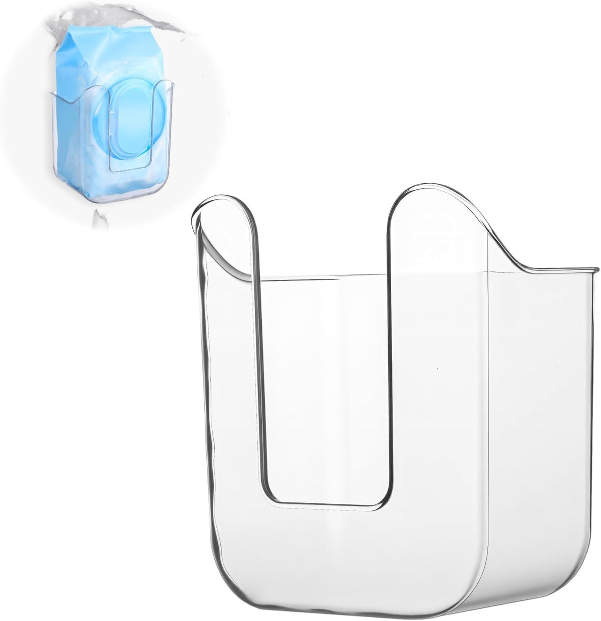 Bruislard wall mounted flushable wipes dispenser clear front view