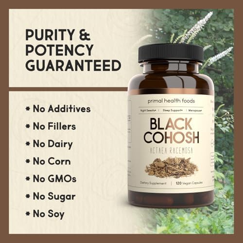 Natural menopause support supplement bottle packaging