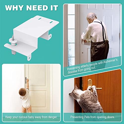 Billroad durable metal safety lock on white door