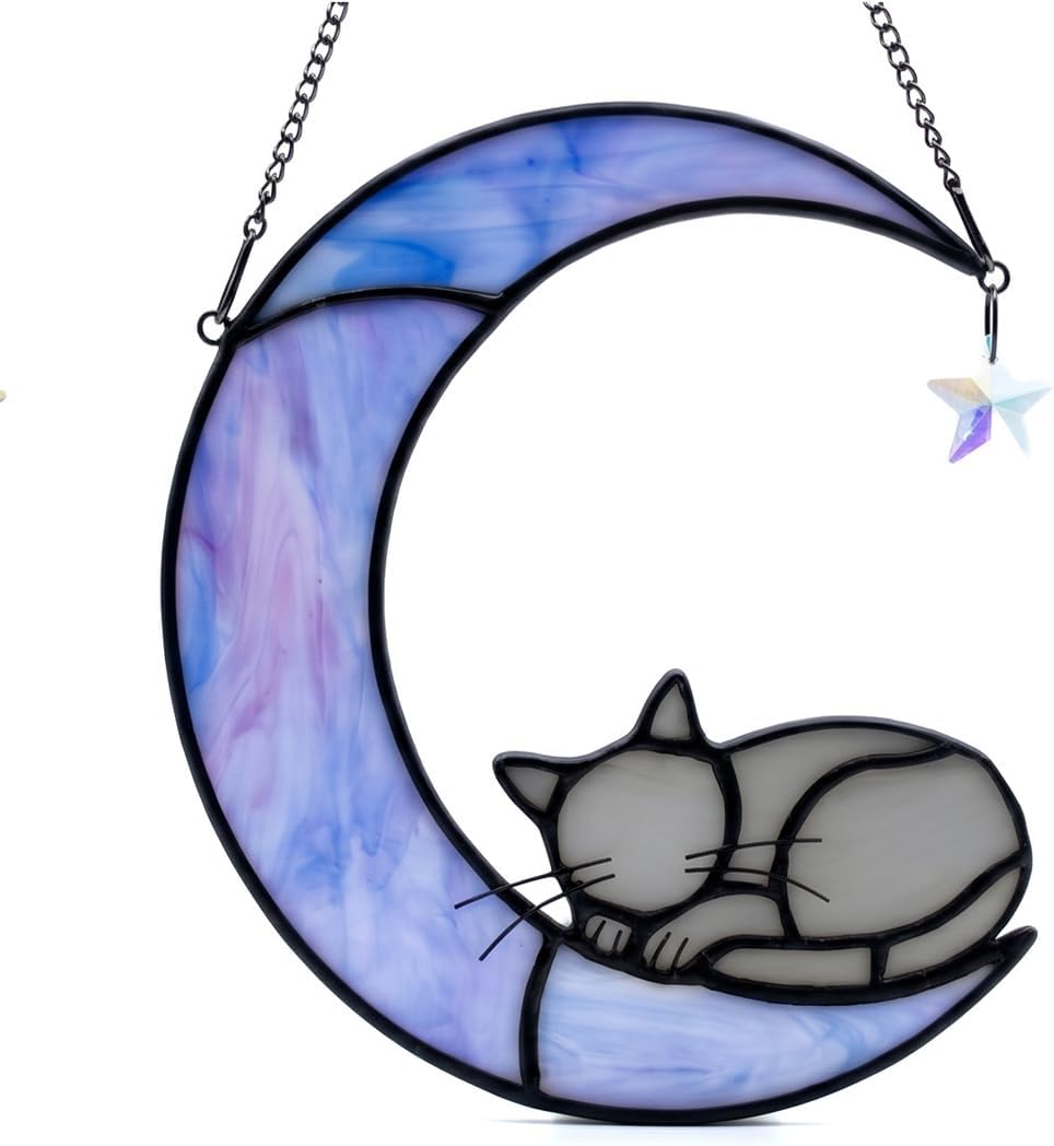Orange Cat Memorial Stained Glass Suncatcher,Loss Sympathy Gifts - Image 7