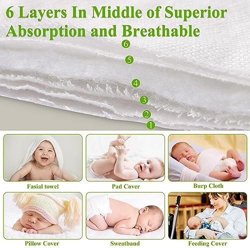 Fasoar multi-ply cotton absorbent diaper insert close up
