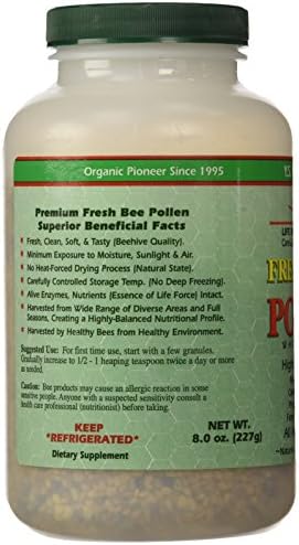 YS Eco Bee Farms organic supplement container displaying side product features