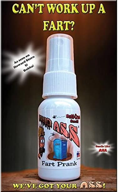 Authentic Liquid Ass imported novelty stink spray bottle back instructions