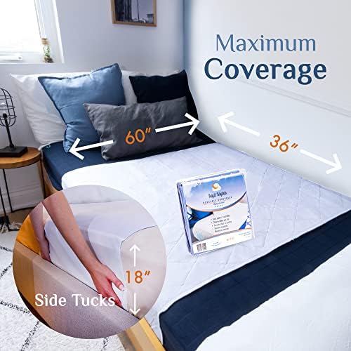 Idyll Nights waterproof bed pad flat view on queen mattress