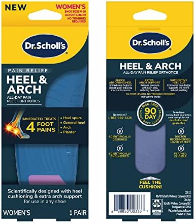 Side profile of Dr. Scholl's women's shoe inserts showing the supportive heel cup.