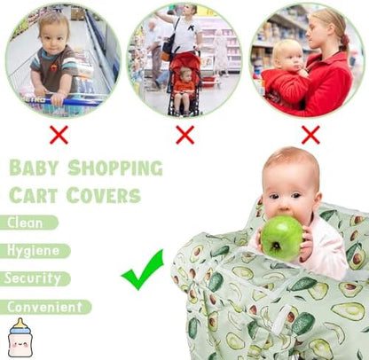 Toddler grocery trolley cushion showcasing the adjustable safety harness system.