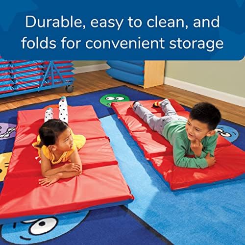 Children's Factory daycare mat partially folded for storage