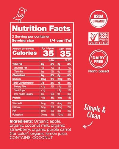 Amara strawberry flavor organic kids snacks resealable pouch