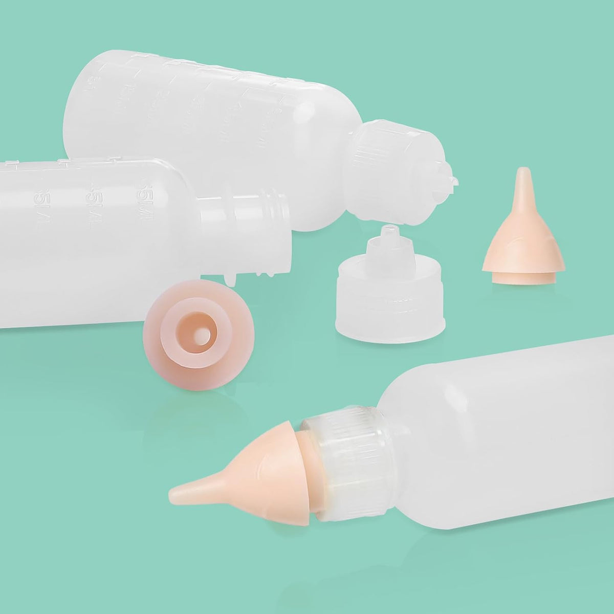 Pack of 5 Pet Feeding Bottle, Reusable Nursing Bottles Kits with Silicone Nipple, Replacement Original Feeding Bottle for Newborn Kittens Puppies Small Cat Dog Animals, Pink Short Nipple - Image 9