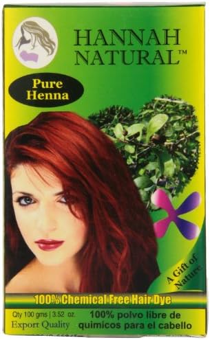 Hannah Natural Pure Henna Powder sachet packaging view