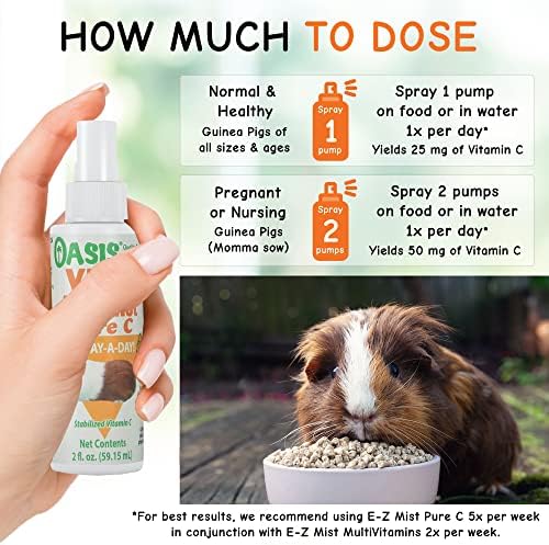 Packaging and bottle of oasis pure c vita e-z mist