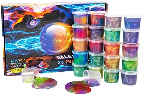 MiVRIU slime kit box displayed with kid friendly birthday theme items