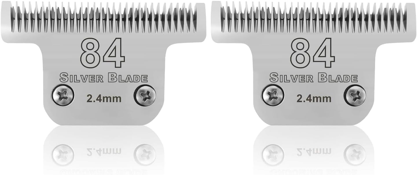 Ruzros ceramic cutting blades for professional clippers angled view emphasizing sharp durable teeth.