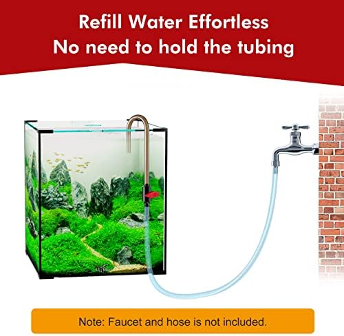 Dreyoo fish tank water changer showing close up of the multi size hose connector piece