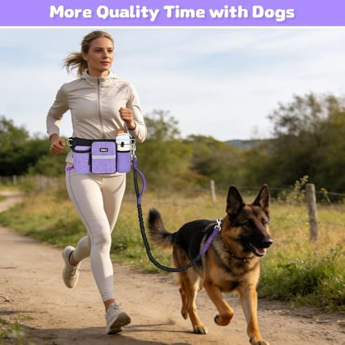 ETACCU adjustable pet waist lead showcasing dual padded control handles