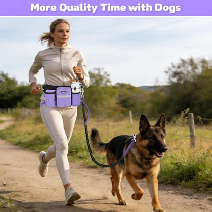 ETACCU adjustable pet waist lead showcasing dual padded control handles