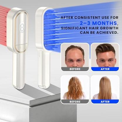 Side profile of Haubat laser comb for thinning hair.