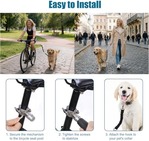 Scratch resistant rubber buckles and non slip silicone handles of the pet training leash