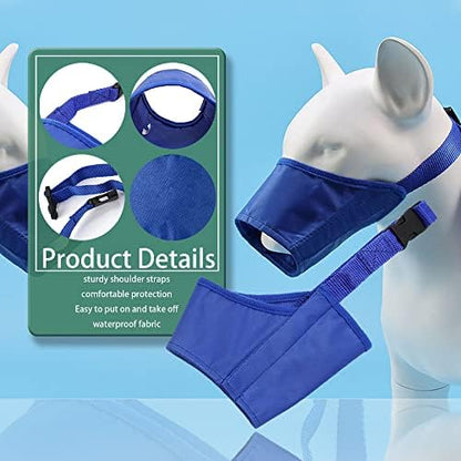 Comfortable padded puppy muzzle allowing dog to drink water