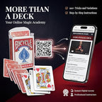 Educational materials and QR code for magic card tutorials