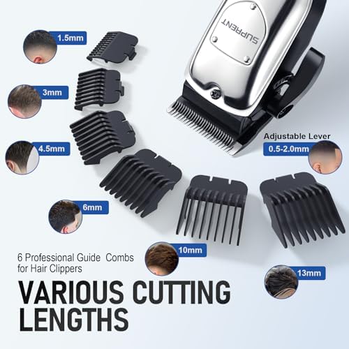 Full contents of the SUPRENT hair cutting kit including lubricating oil and brush