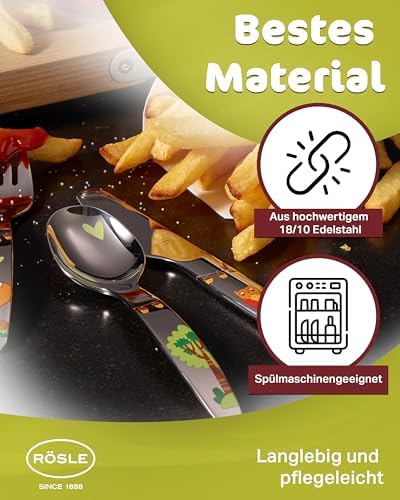 Rosle 4 piece flatware set for toddlers and kids