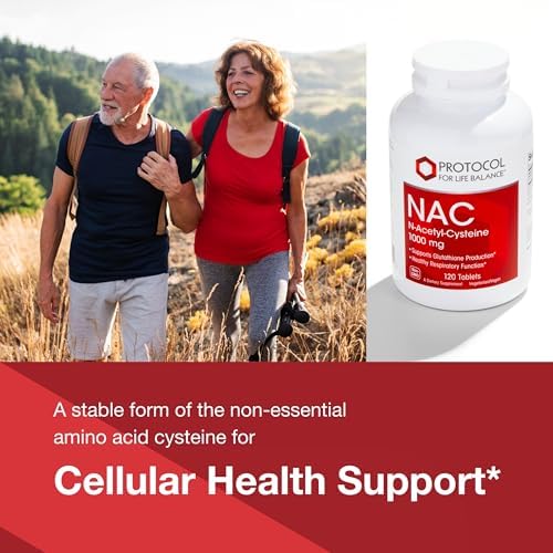 Protocol For Life Balance NAC amino acid supplement bottle side profile