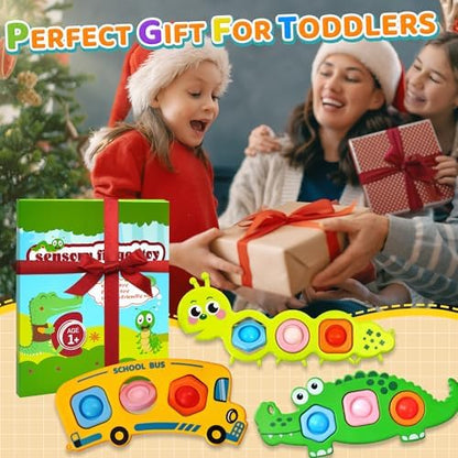 Chilvil three piece sensory gift pack laid out clearly on a white background showing all colorful elements