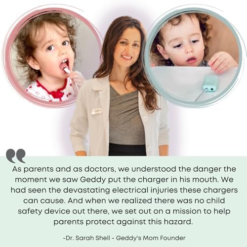 Three pack of baby safety USB charger covers in white