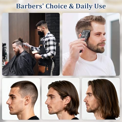 A commercial presentation of the imported CR8GR8 long hair cutting guides kit highlighting premium quality styling tools.