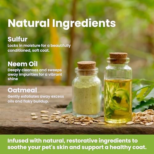 Soothing oatmeal formula for dog skin flaking and seasonal allergies