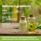 Soothing oatmeal formula for dog skin flaking and seasonal allergies