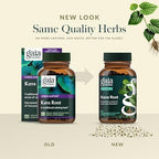 Liquid Phyto Capsules of Gaia Herbs Kava Root displayed outside the container.