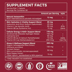 AiVital Astaxanthin 12mg capsules supplemental facts label