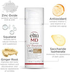 Daily face sunscreen SPF 40 zinc oxide for uneven tone and sun damage