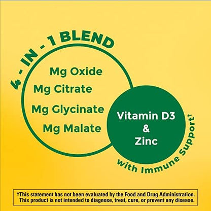 Nature Made Magnesium Complex with Vitamin D3 and Zinc capsule size and product texture comparison