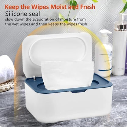Lifestyle view of HFHungkeong wipes holder in a nursery setting