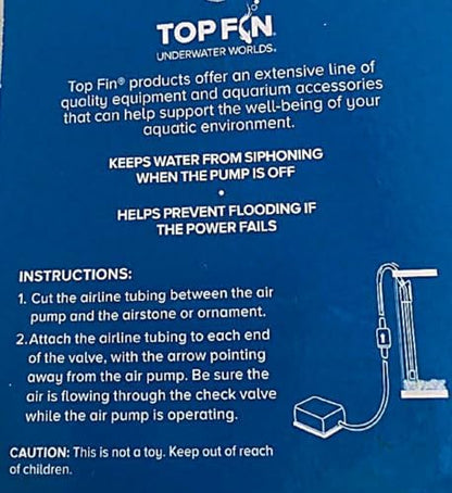 Top Fin aquarium accessory for standard airline tubing