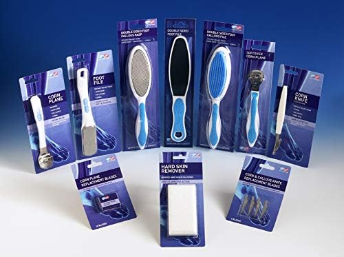Blue ergonomic handle of Ever Ready callus shaver for secure grip