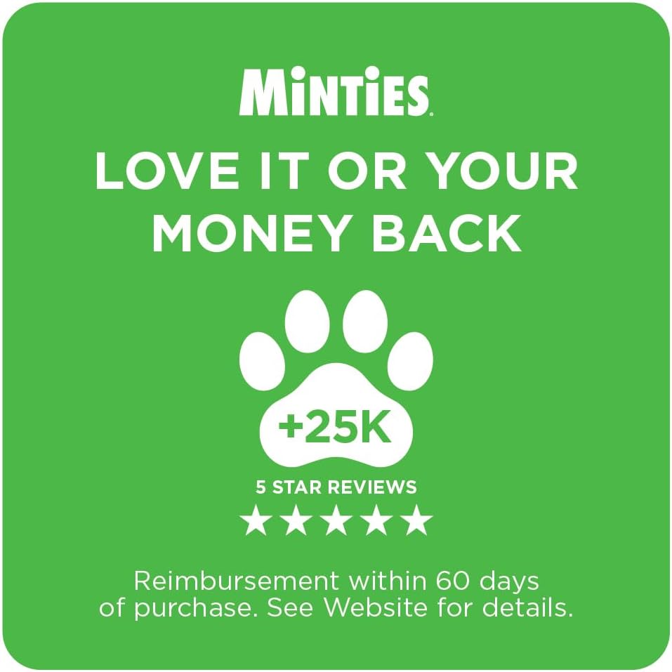Minties high protein crunchy cat treats salmon flavor side display panel
