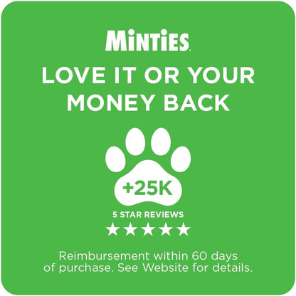 Minties Dental Chews for Dogs, 60 Count, Vet-Recommended Mint-Flavored Dental Dog Treats for Medium Dogs, Bones Clean Teeth, Fight Bad Breath, and Removes Plaque and Tartar - Image 9