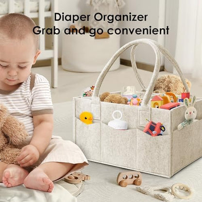Side profile of Hiphop Panda baby storage basket