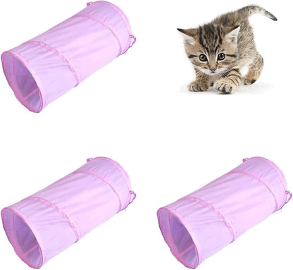 iCAGY Cat Tunnel for Indoor Cats Interactive, Rabbit Tunnel Toys, Pet Toys Play Tunnels for Cats Kittens Rabbits Puppies Crinkle Pop Up Sky Blue 20" - Image 14
