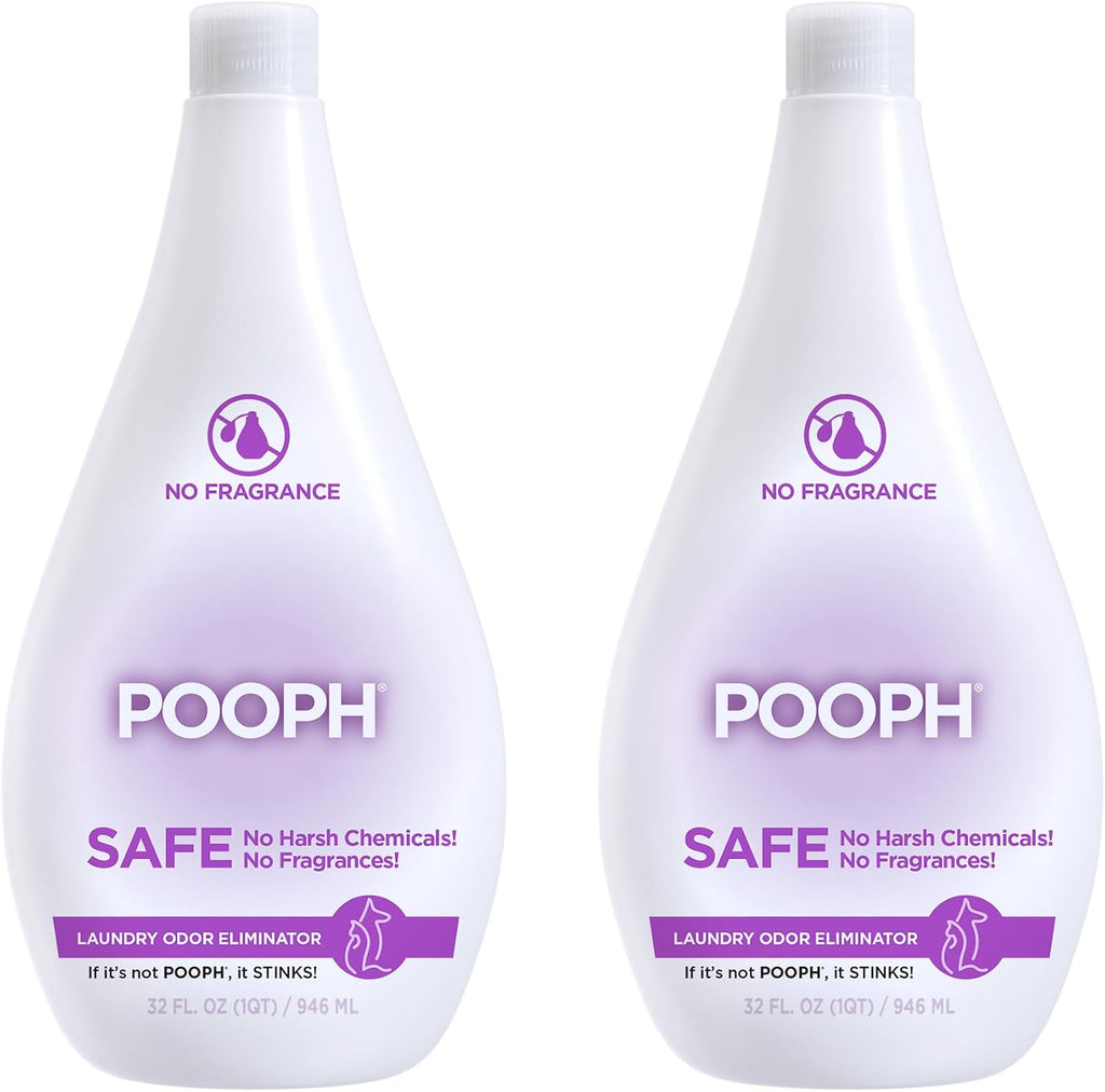 Pooph Laundry Additive 32 Fluid Ounce 2 Pack front packaging view