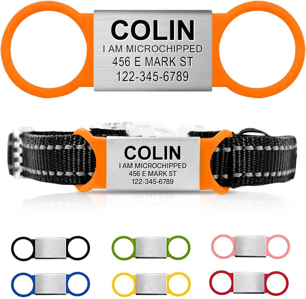Personalized Dog Tag for Pets - No Noise - Engraved Dog Name Tag - Slide On Cat ID Tags - Custom Collar Tags for Small, Medium, Large Dogs and Cats - Silent Customized Puppy Identification Tags - Image 10