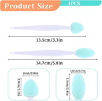 JJUNW dual sided feline chin treatment brush demonstrating the close up of soft exfoliating silicone bristles