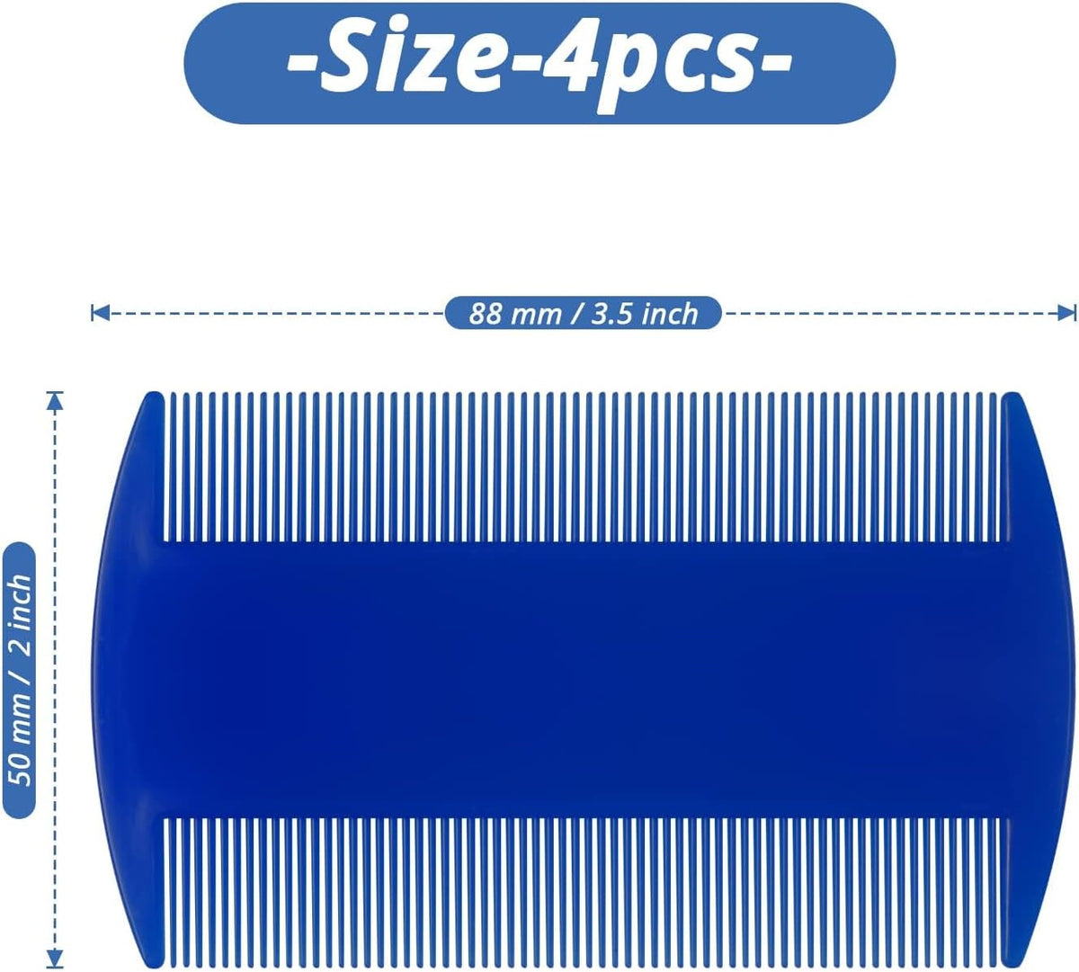 Close up of MoHern double sided pet flea comb teeth