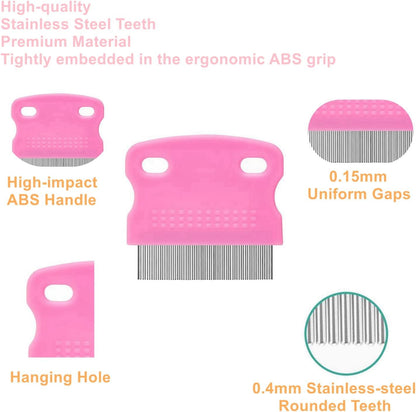 Juwantu pet grooming set showing blue and pink handles for dogs and cats